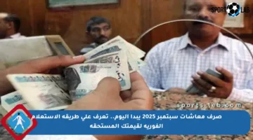 صرف معاشات سبتمبر 2025 يبدأ اليوم.. تعرف على طريقة الاستعلام الفورية لقيمتك المستحقة